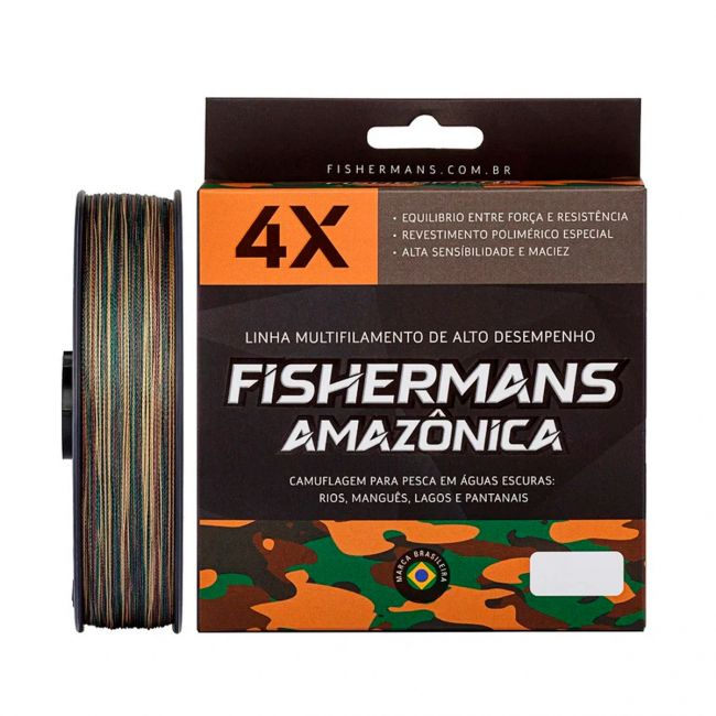 Linha Fishermans Multi Amazonica 4X 150M 0.20 MM Cor: Marrom 