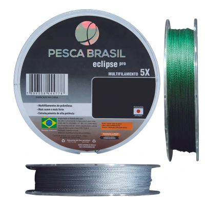 Linha Pesca Brasil Eclipse PRO - 0.20mm 26,5Lbs e 150Mt Verde ou Cinza 