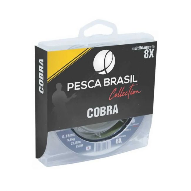 LINHA PESCA BRASIL MULTI COBRA 0,16mm 19lb 150m  Verde Musgo