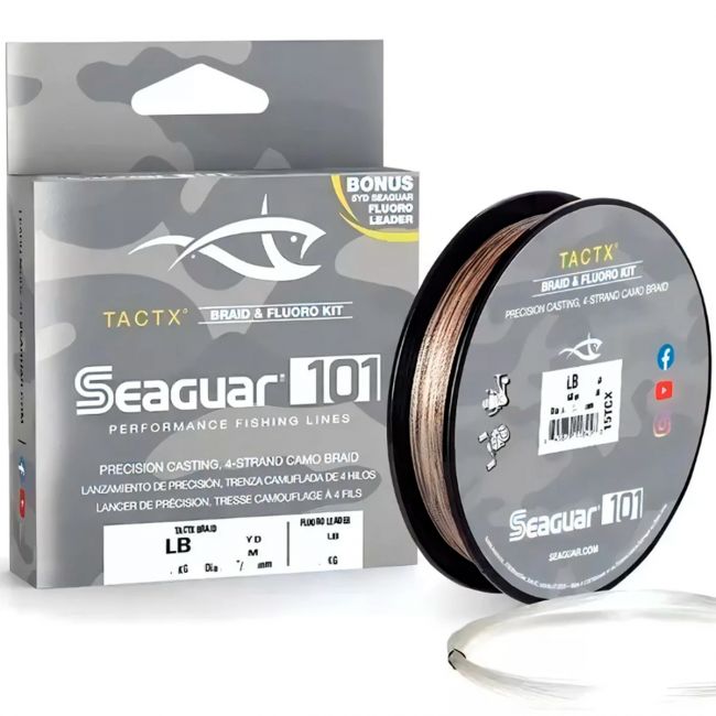 Linha Seaguar Tactx Camuflado 4F 15lbs 0.229mm 274m