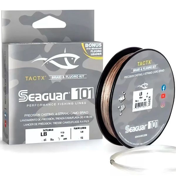 Linha Seaguar Tactx Camuflado 4F 20lbs 0.254mm 274m