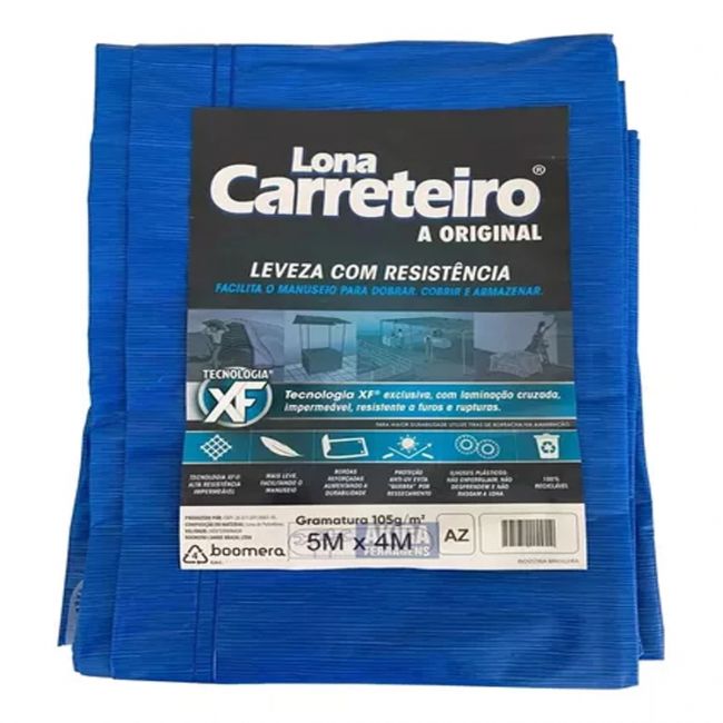 Lona Carreteiro 5x4m Azul