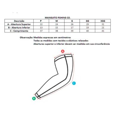 Manguito Fishing Co. UPF50 + Branco Tam. GG