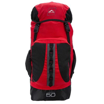 Mochila Caminhada 50Lts VERMELHO/PRETO