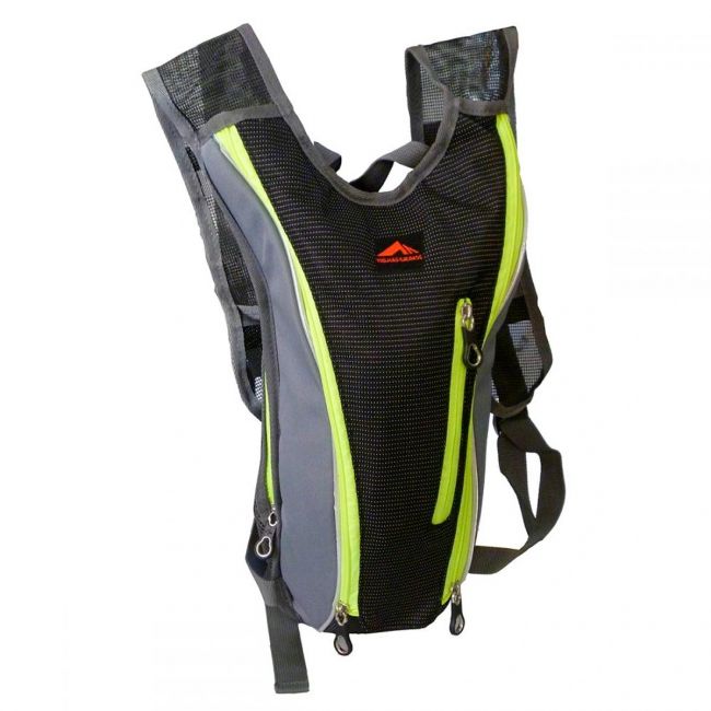 Mochila Trilhas E Rumos Hidra Bag Preto/Cinza Ziper Verde Ref. 1208.45