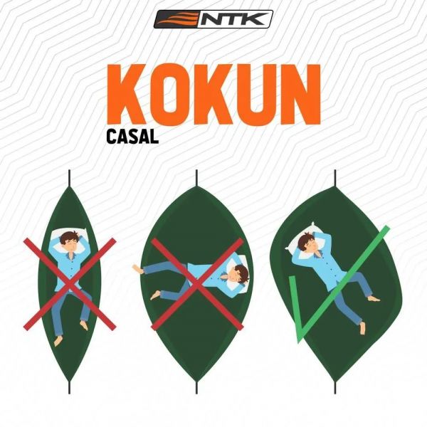 Rede de Descanso Kokun Casal Laranja/Cinza