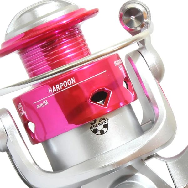 Vara Max Bull 1652m Rosa + Molinete Harpoon Ac 3000 Rosa